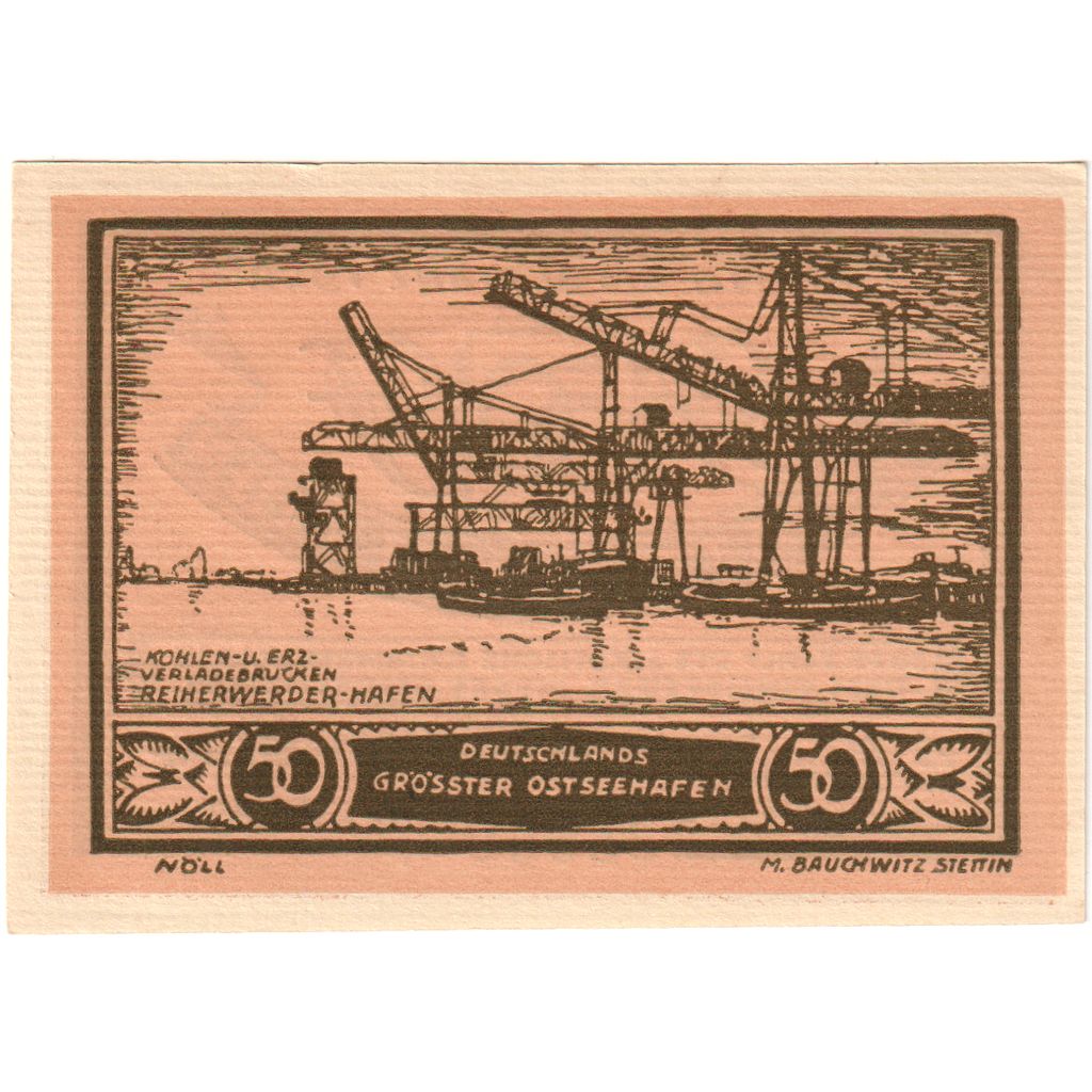 Duitsland, Stettin, 50 Pfennig, 1921-05-01, SPL
