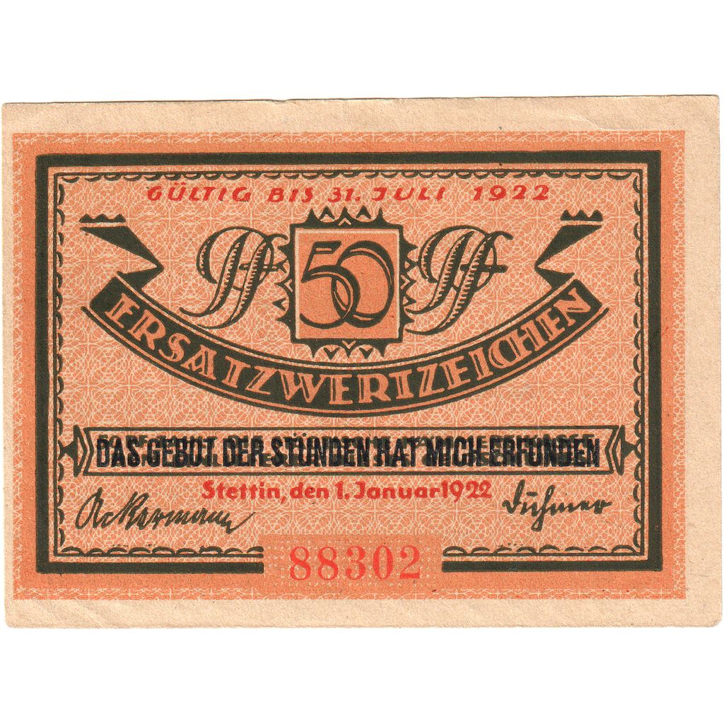 Duitsland, Stettin, 50 Pfennig, 1922-01-01, SUP