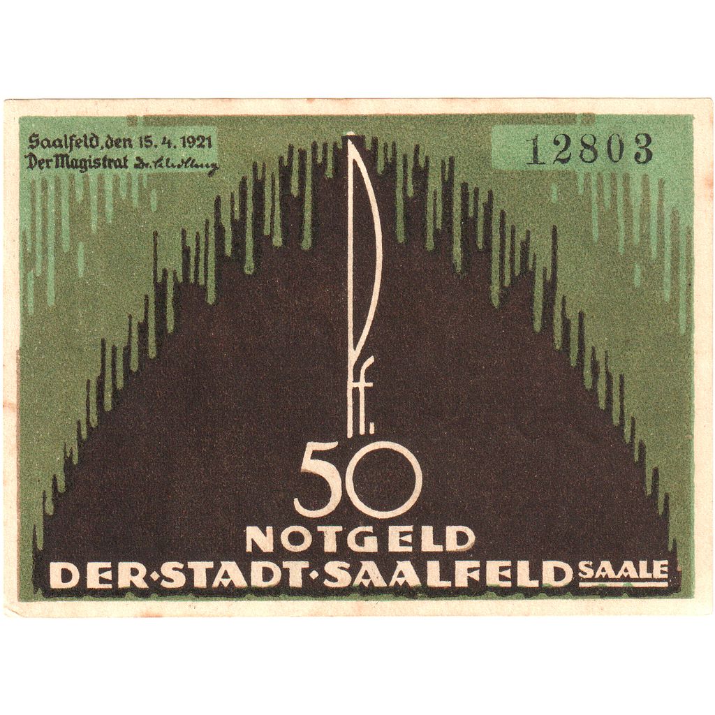 Duitsland, Saalfeld, 50 Pfennig, 1921-04-15, SUP