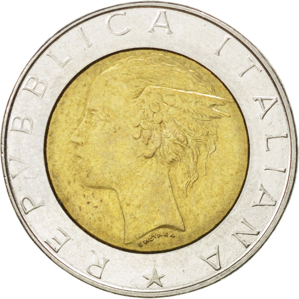 Coin, Italy, 500 Lire, 1986, Rome, EF(40-45), Bi-Metallic, KM:111