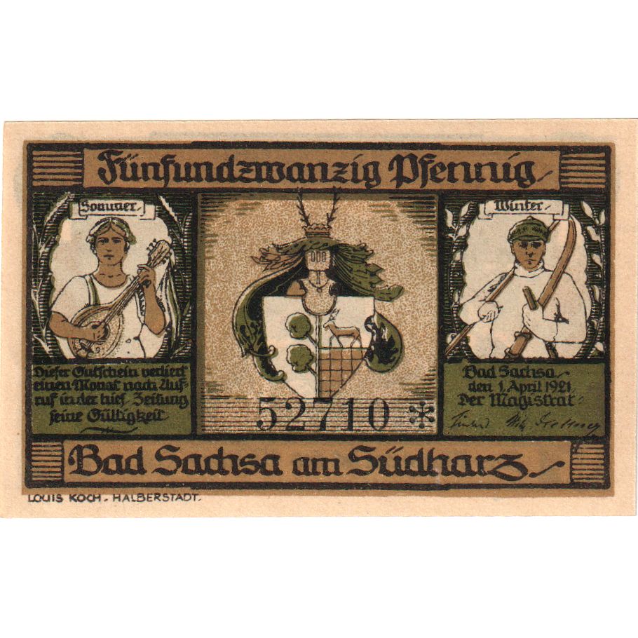 Deutschland, Bad Sachsa am Sudharz, 25 Pfennig, 1921-04-01, UNZ-
