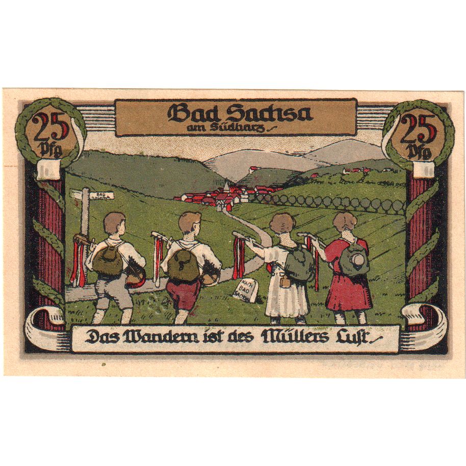 Deutschland, Bad Sachsa am Sudharz, 25 Pfennig, 1921-04-01, UNZ-