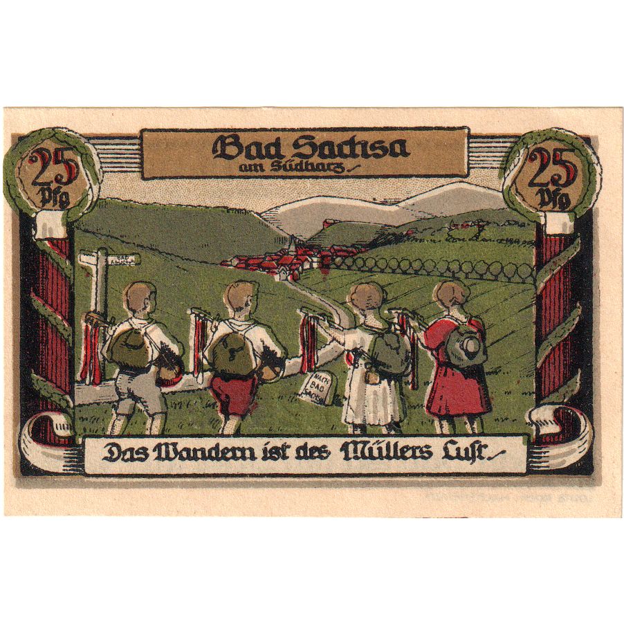 Deutschland, Bad Sachsa am Sudharz, 25 Pfennig, 1921-04-01, UNZ-