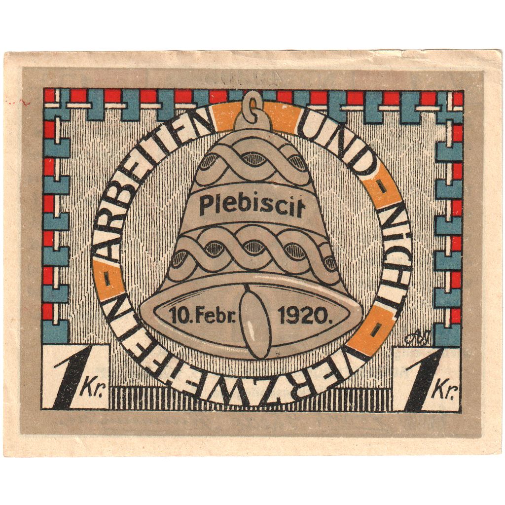 Niemcy, Augustenborg, 1 Mark, 1921-10-15, EF(40-45)