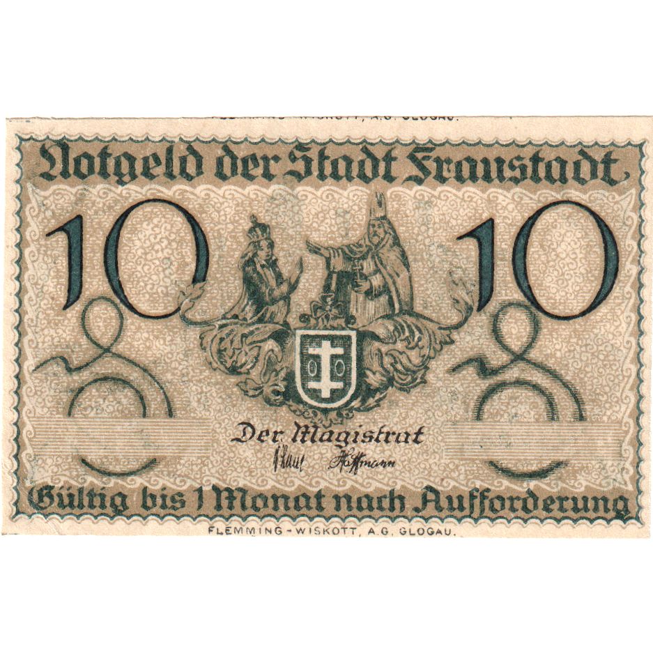 Germany, Fraustadt, 10 Pfennig, UNC(63)
