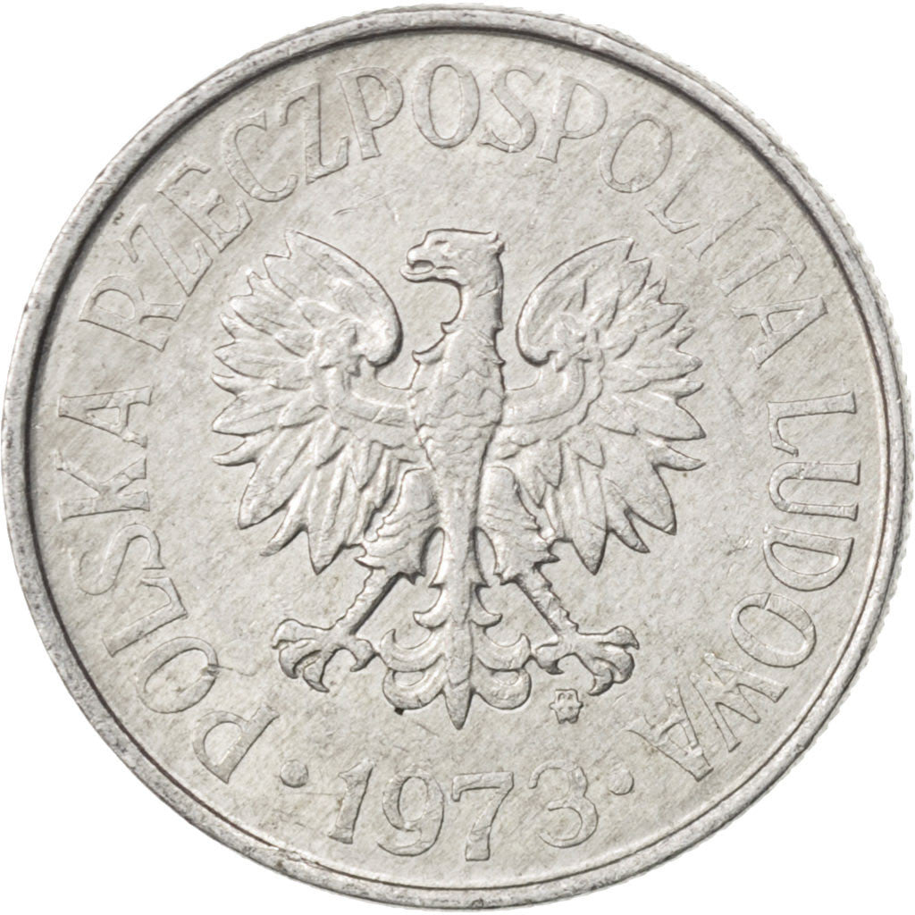 Coin, Poland, 50 Groszy, 1973, AU(50-53), Aluminum, KM:48.1
