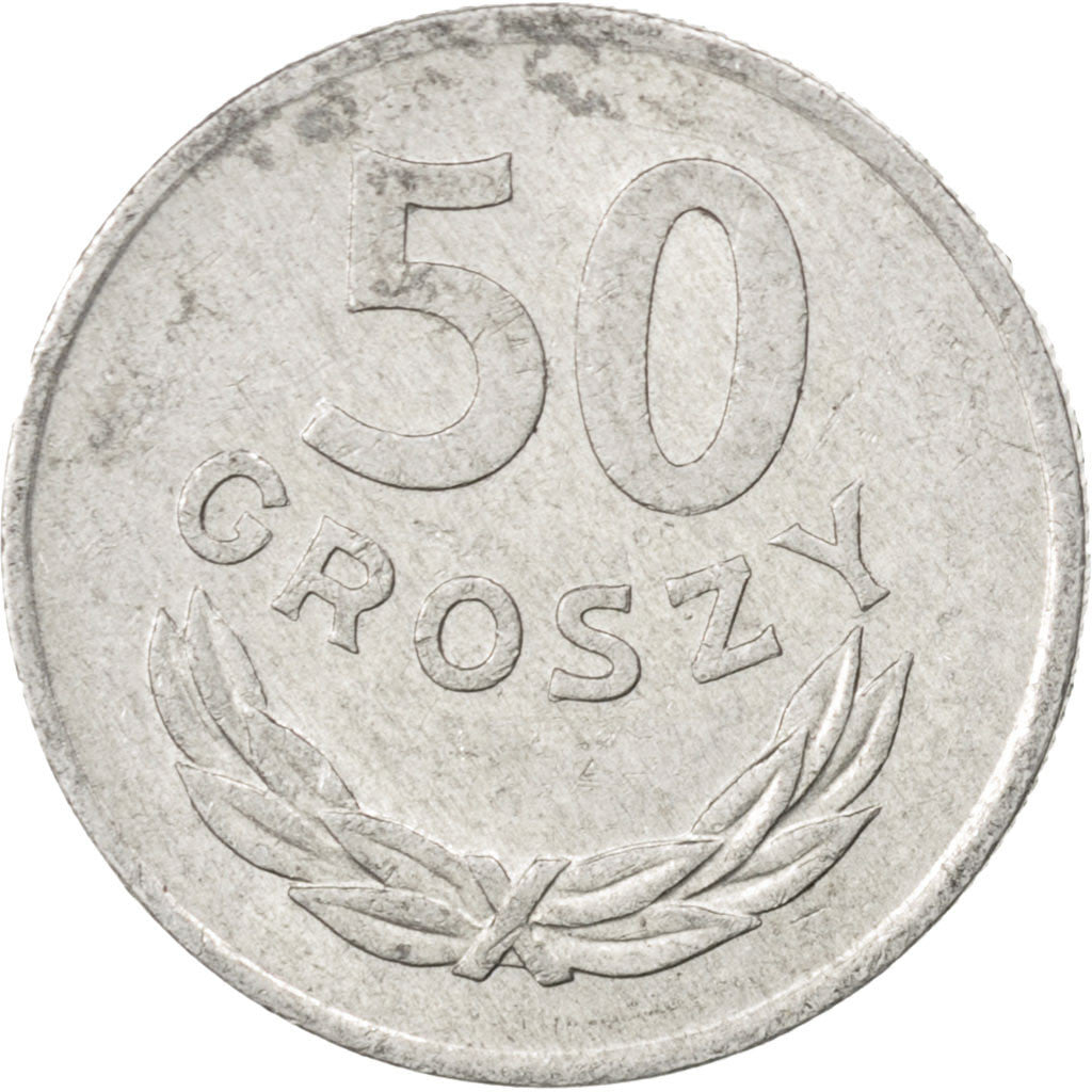 Coin, Poland, 50 Groszy, 1973, AU(50-53), Aluminum, KM:48.1
