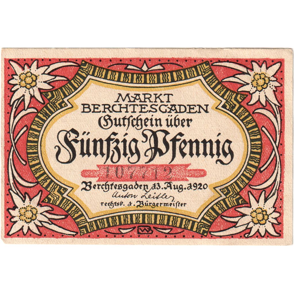 Germania, Berchtesgaden, 50 Pfennig, 1920-08-13, SPL