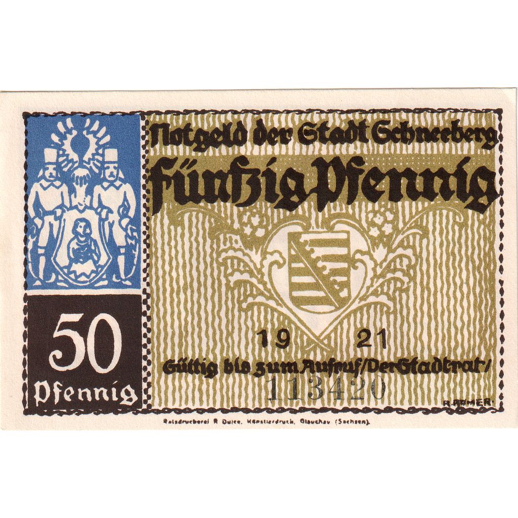 Duitsland, Schneeberg, 50 Pfennig, SPL