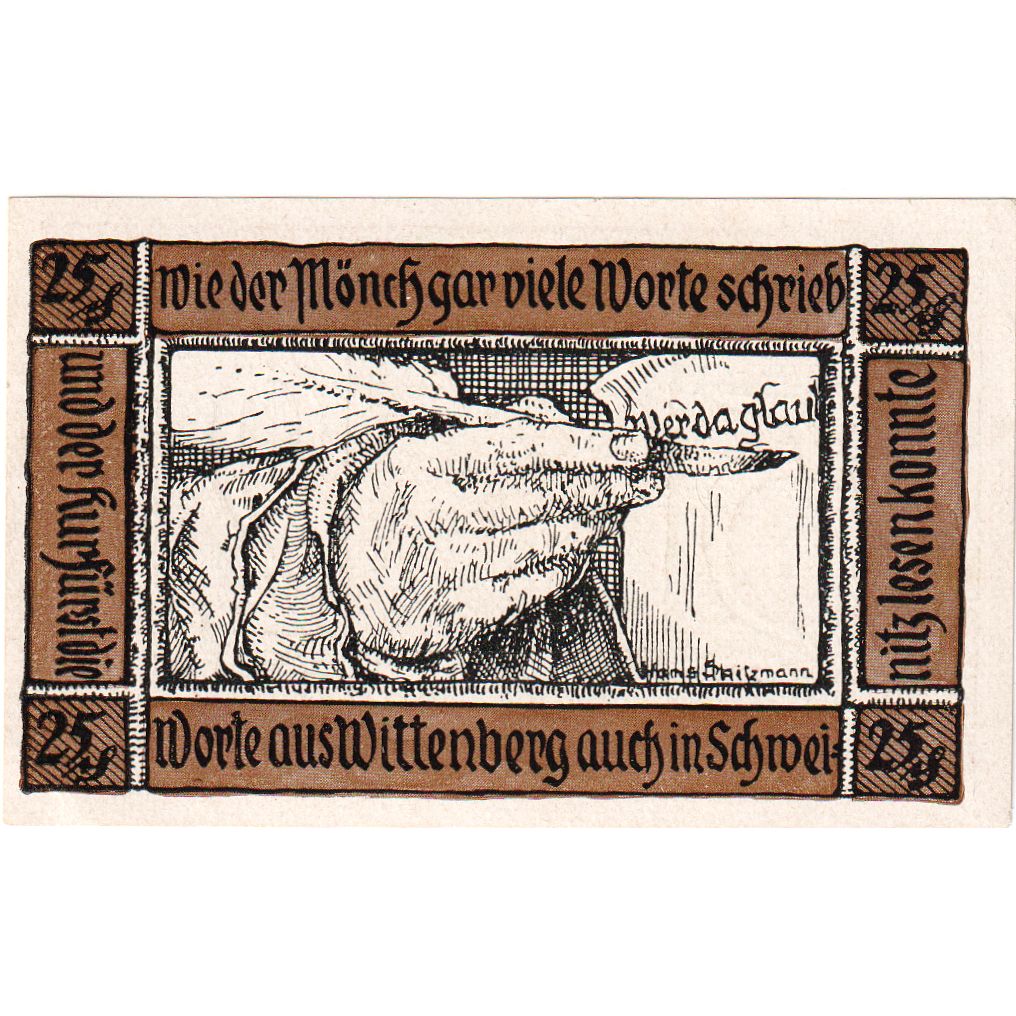 Duitsland, Schweinitz, 25 Pfennig, 1921-06-01, SPL