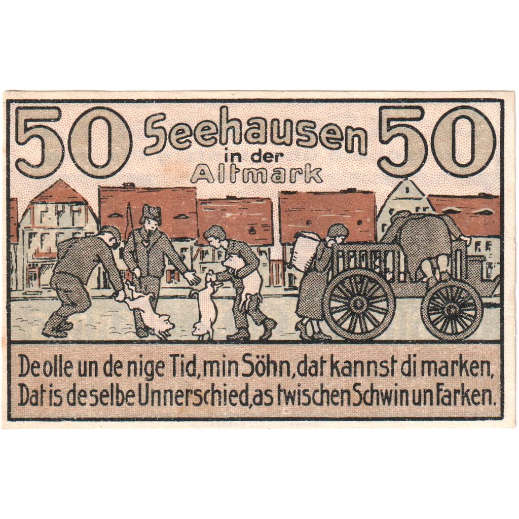 Niemcy, Seehausen i Altmark, 50 Pfennig, 1921-02-05, UNC(63)
