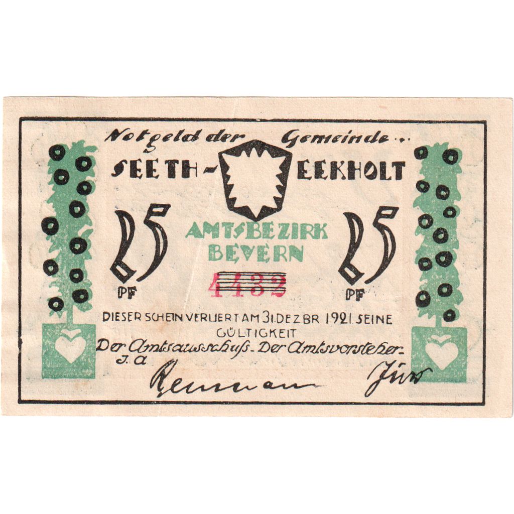 Niemcy, Seeth-Eekholt, 25 Pfennig, 1921-12-31, UNC(63)