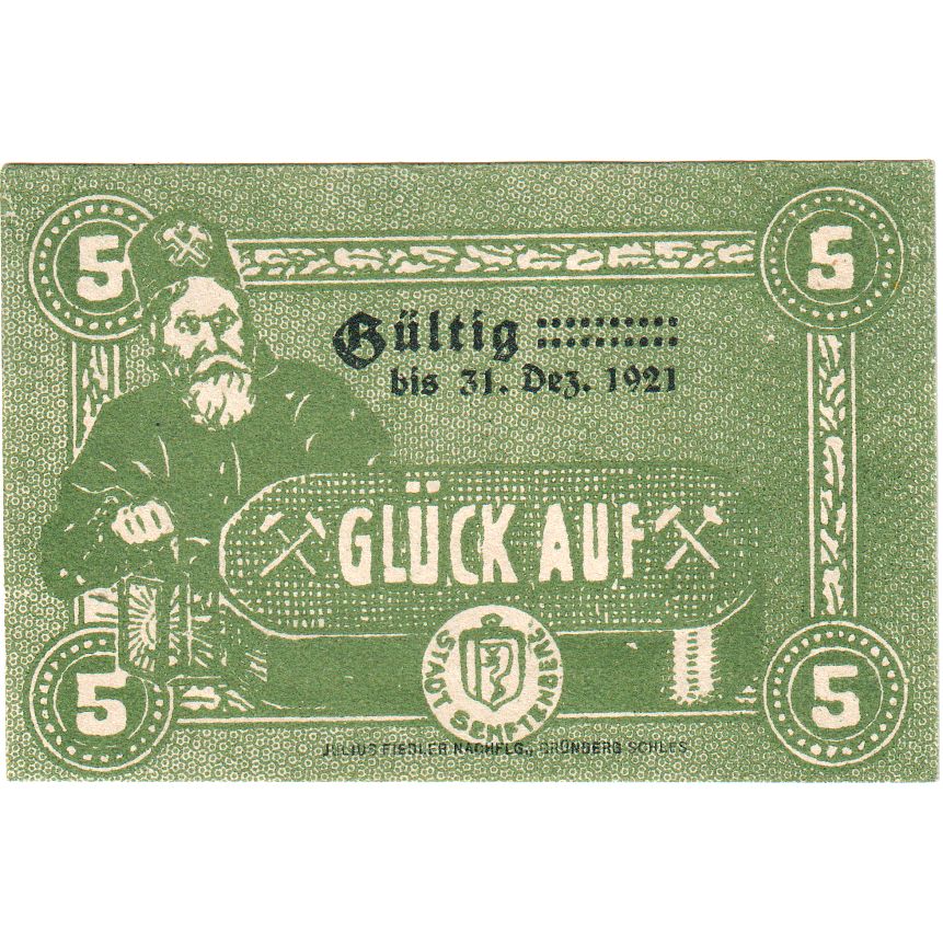Niemcy, Senftenberg, 5 Pfennig, 1920-06-24, UNC(63)