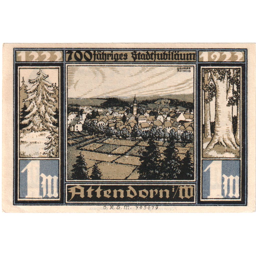 Allemagne, Attendorn, 1 Mark, SPL