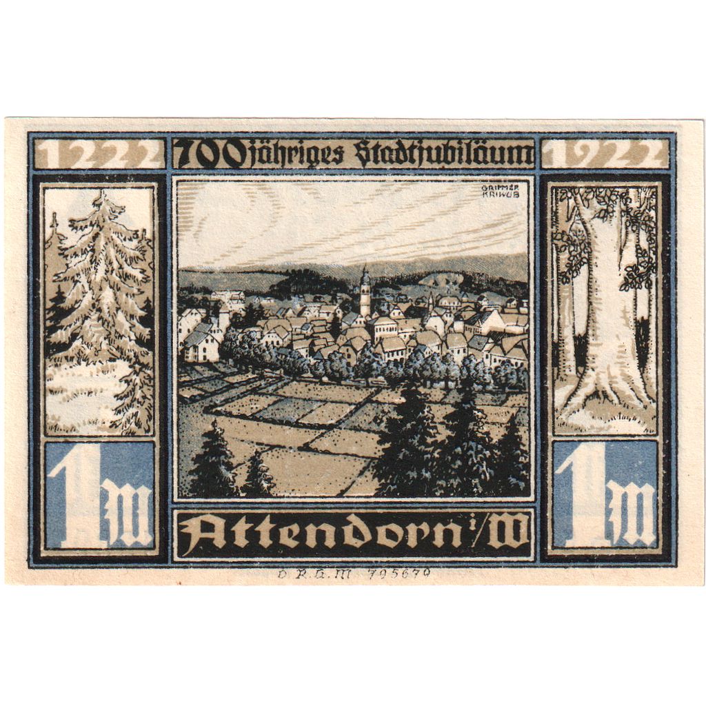 Deutschland, Attendorn, 1 Mark, UNZ-