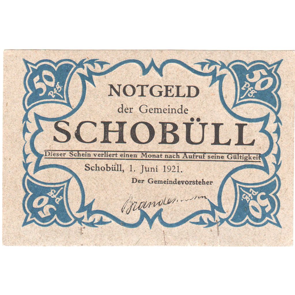 Germany, Schobull, 50 Pfennig, 1921-06-01, UNC(63)