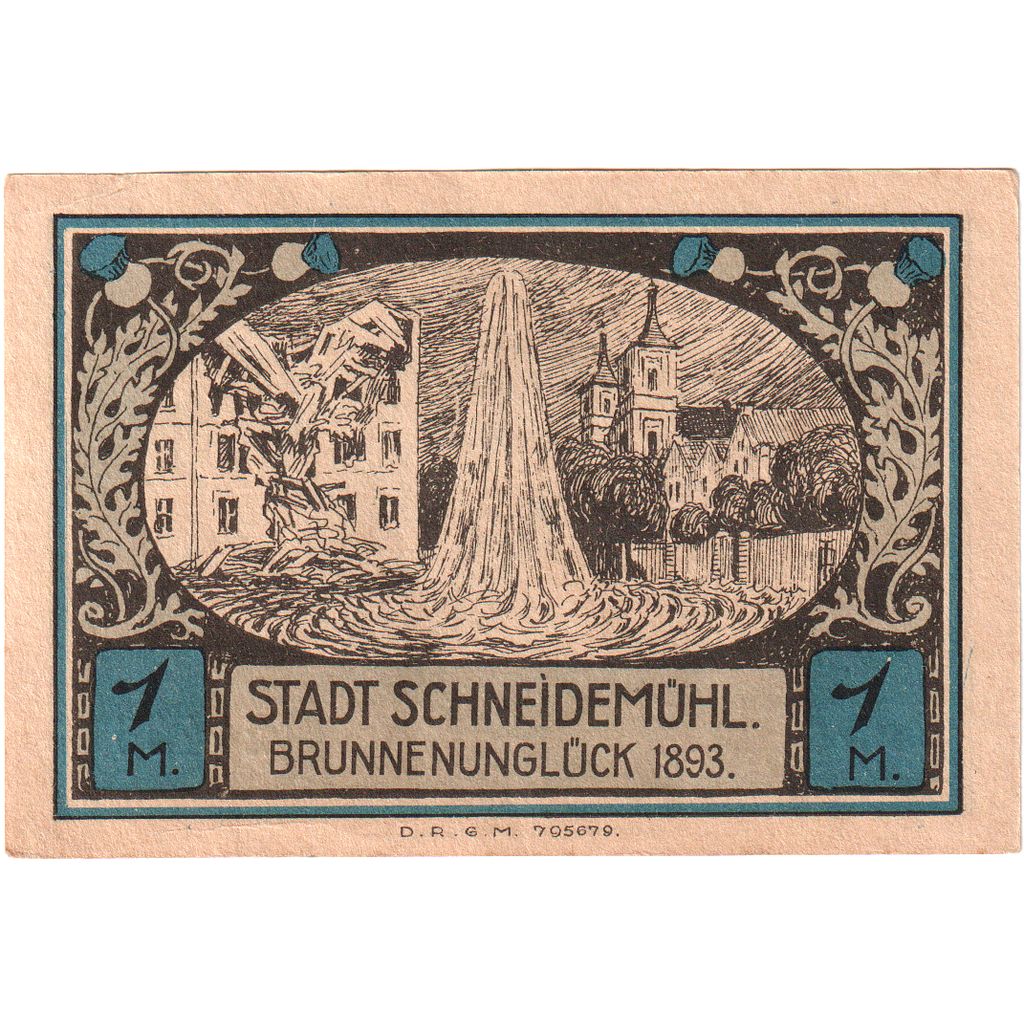 Niemcy, Schneidemuhl, 1 Mark, AU(55-58)