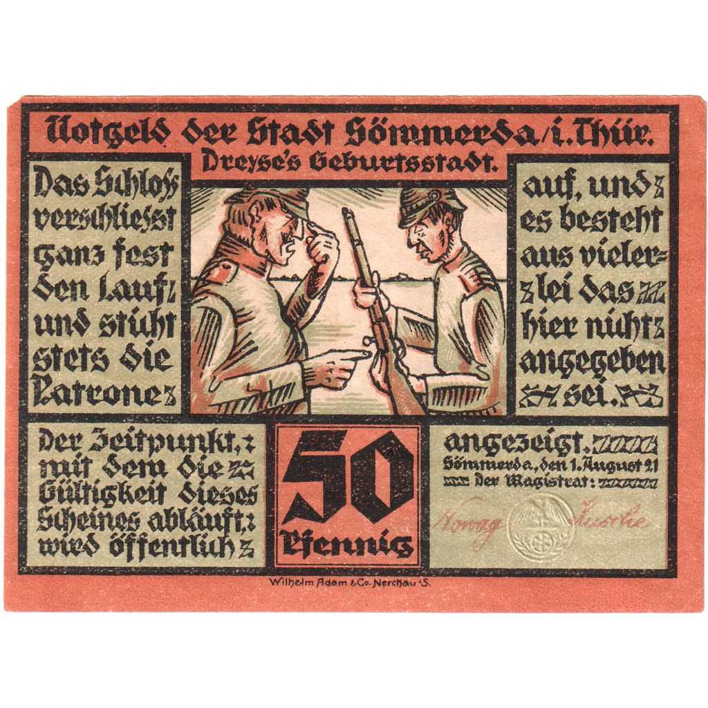 Allemagne, Sommerda Thur, 50 Pfennig, 1921-08-01, TTB+