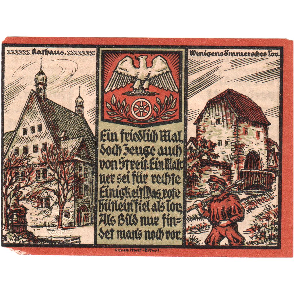 Niemcy, Sommerda Thur, 50 Pfennig, 1921-08-01, EF(40-45)