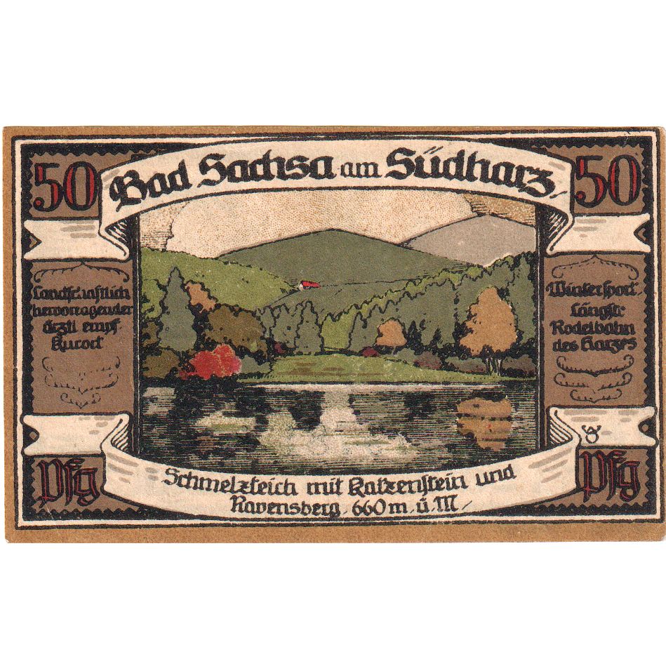 Niemcy, Bad Sachsa am Sudharz, 50 Pfennig, 1921-04-01, UNC(63)