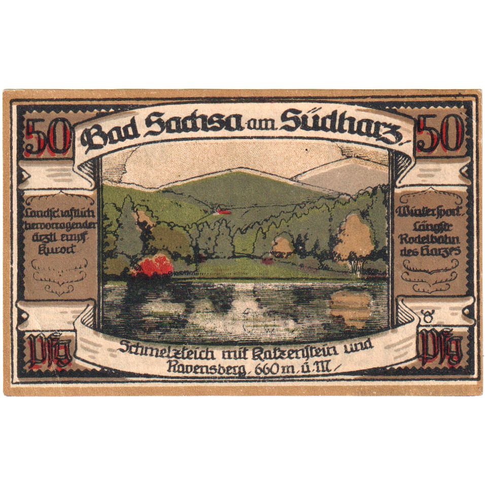 Niemcy, Bad Sachsa am Sudharz, 50 Pfennig, 1921-04-01, UNC(63)