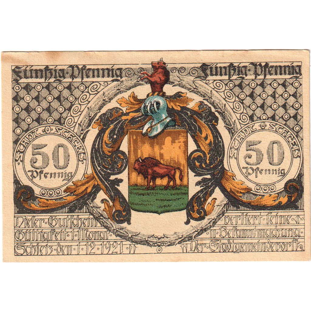 Deutschland, Schleiz, 50 Pfennig, 1921-12-01, SS+