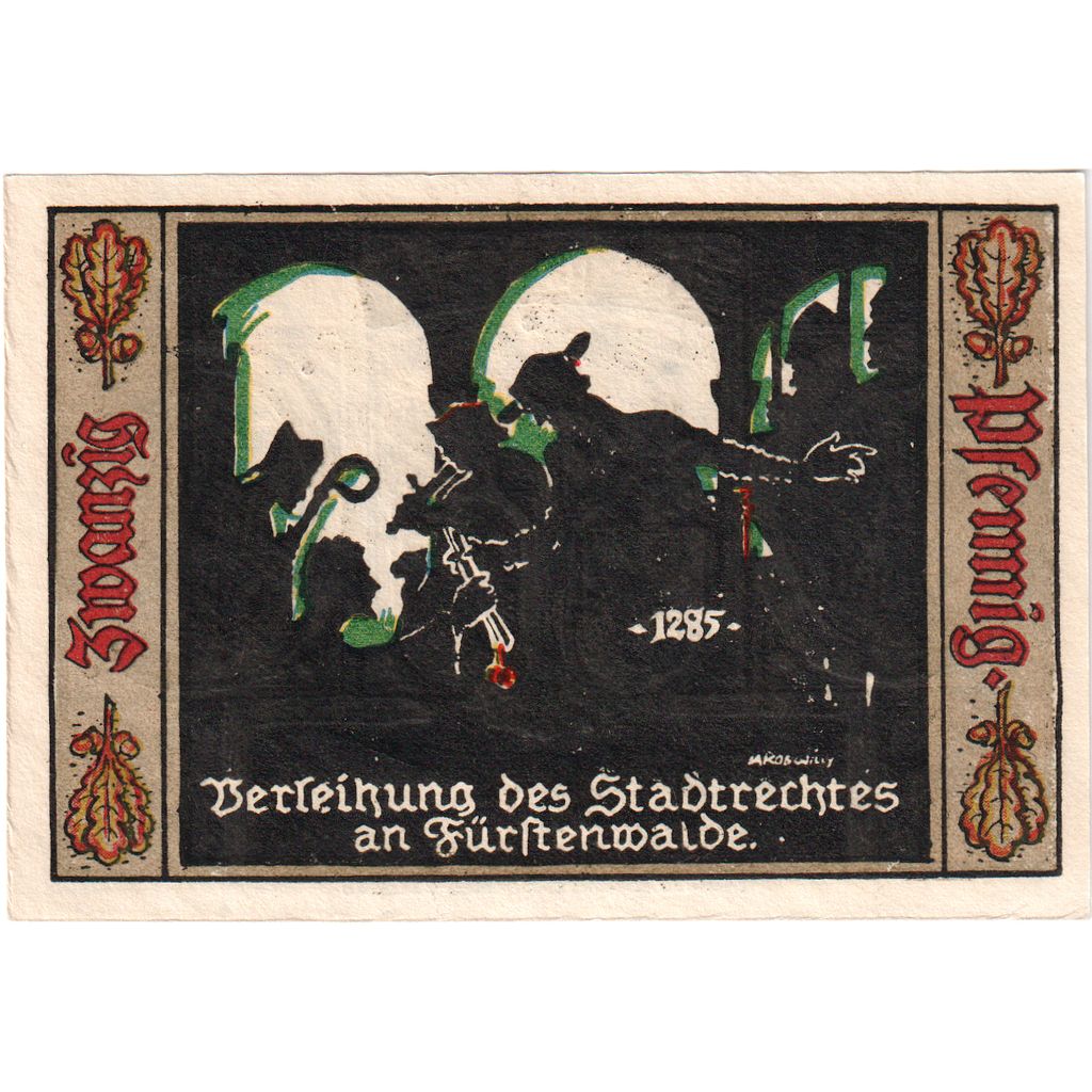 Niemcy, Fürstenwalde, 20 Pfennig, UNC(63)