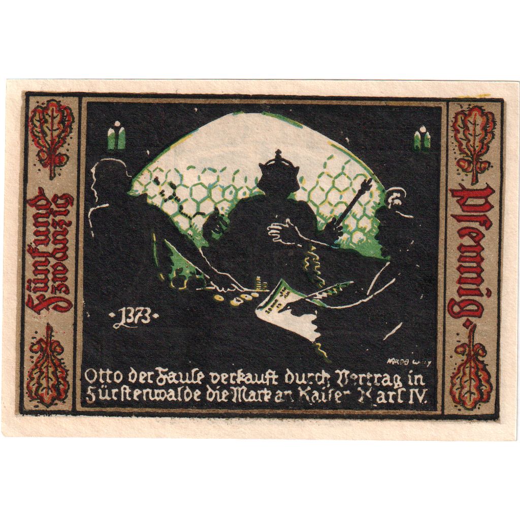 Niemcy, Fürstenwalde, 25 Pfennig, UNC(63)