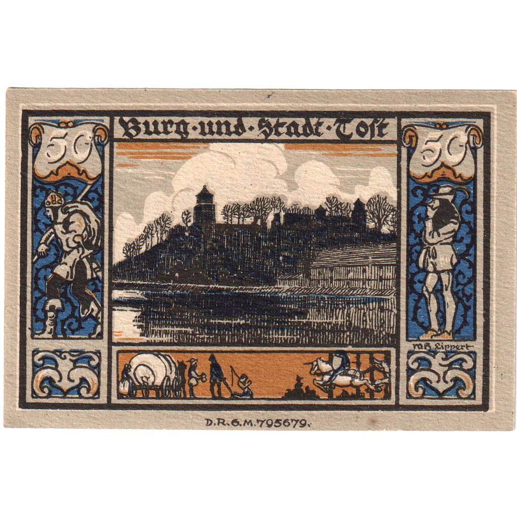 Niemcy, Gleiwitz, 50 Pfennig, UNC(63)