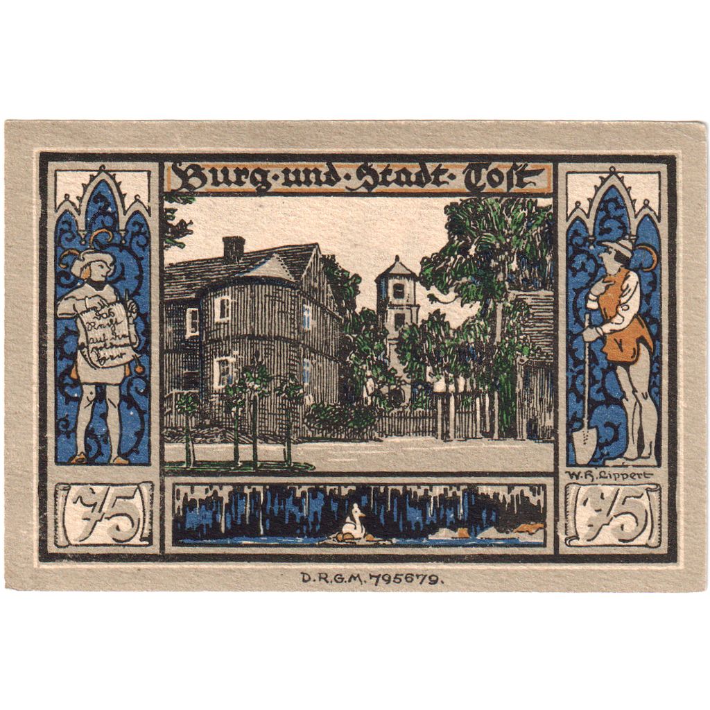 Allemagne, Gleiwitz, 75 Pfennig, SPL