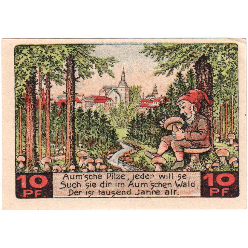 Niemcy, Auma, 10 Pfennig, 1921-04-01, UNC(63)