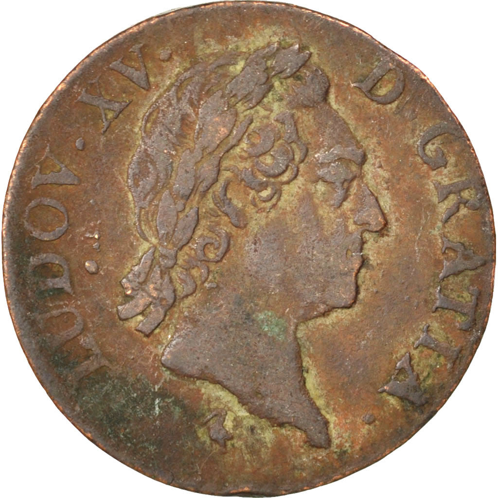 Moneda, Francia, Louis XV, Demi sol à la vieille tête, 1/2 Sol, 1769, Paris
