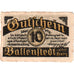 Niemcy, Ballenstedt, 10 Pfennig, 1920-09-28, EF(40-45)