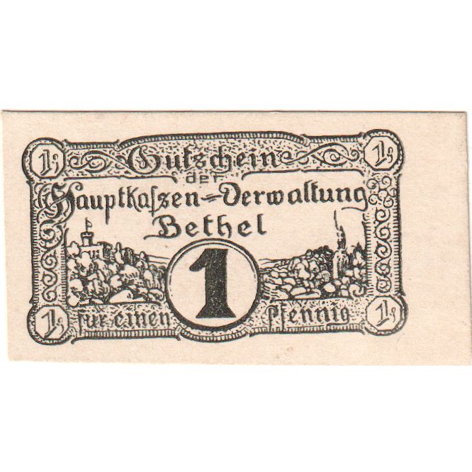Niemcy, Bethel, 1 Pfennig, UNC(63)