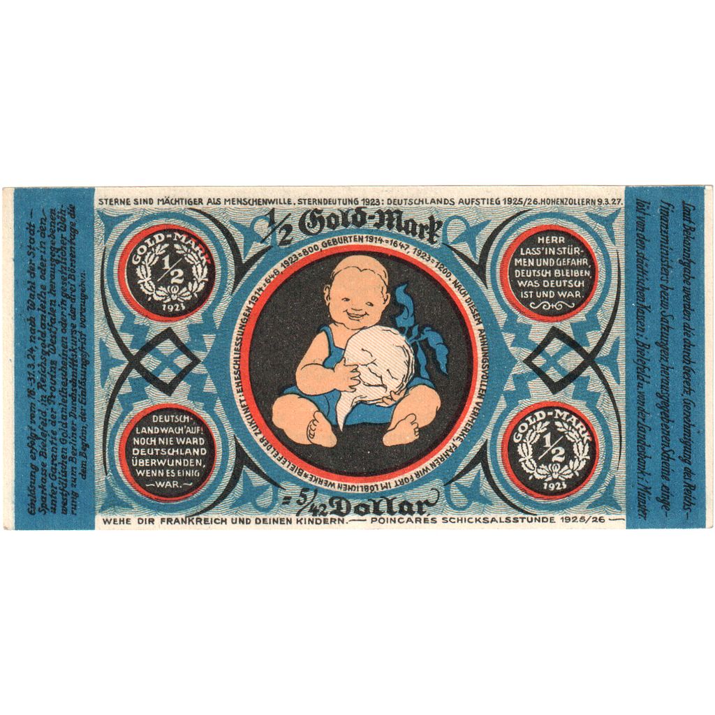 Deutschland, Bielefeld, 1/2 Gold Mark, UNZ-