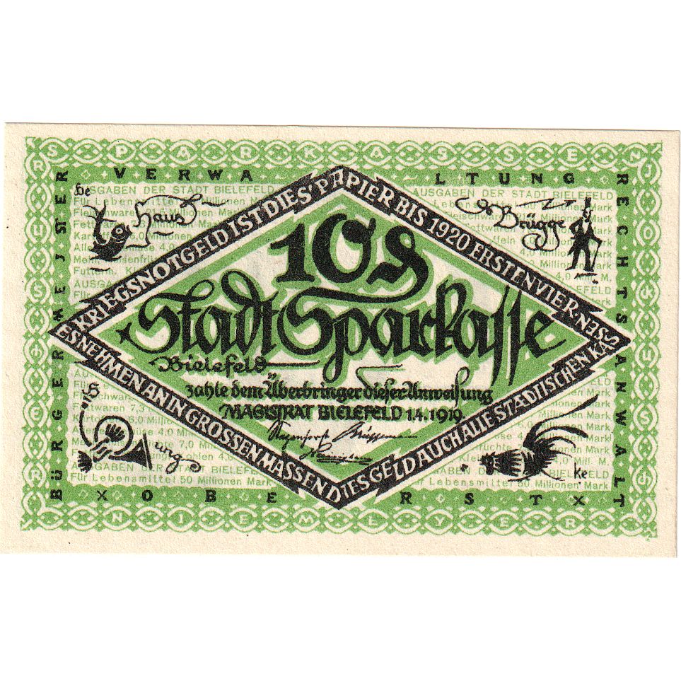 Deutschland, Bielefeld, 10 Pfennig, 1919-04-01, UNZ-