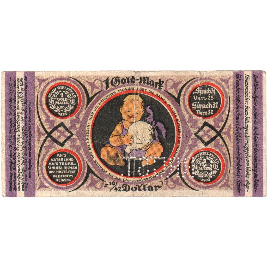 Deutschland, Bielefeld, 1 Gold Mark, 1923-11-24, S