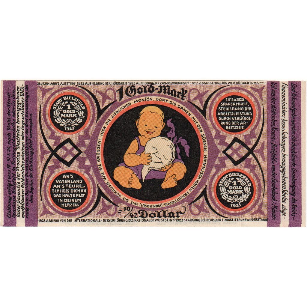 Deutschland, Bielefeld, 1 Gold Mark, 1923-11-24, UNZ-