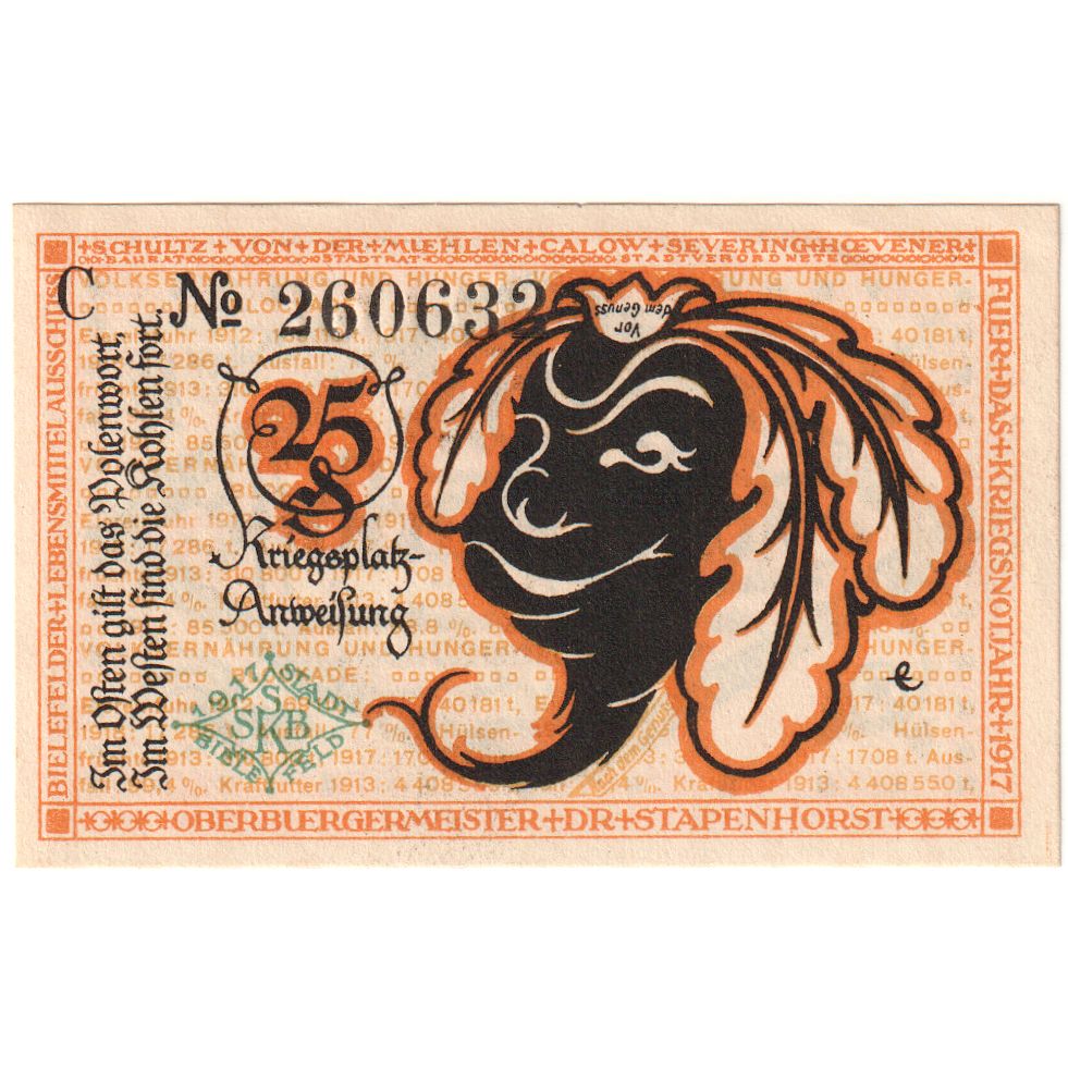 Deutschland, Bielefeld, 25 Pfennig, 1919-01-04, UNZ-