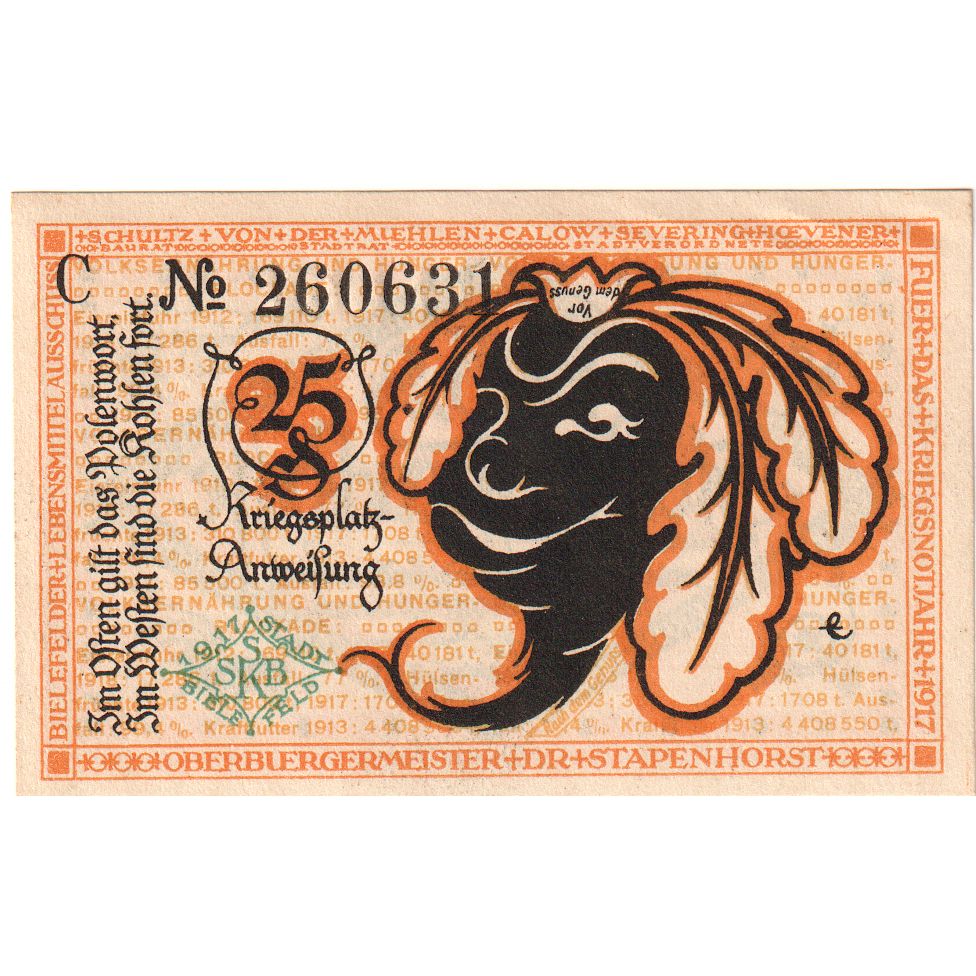 Deutschland, Bielefeld, 25 Pfennig, 1919-04-01, UNZ-