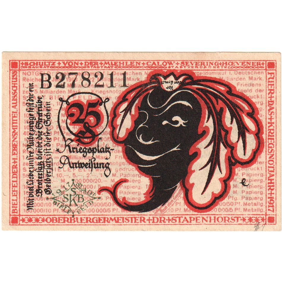 Alemanha, Bielefeld, 25 Pfennig, 1917-07-01, UNC(63)