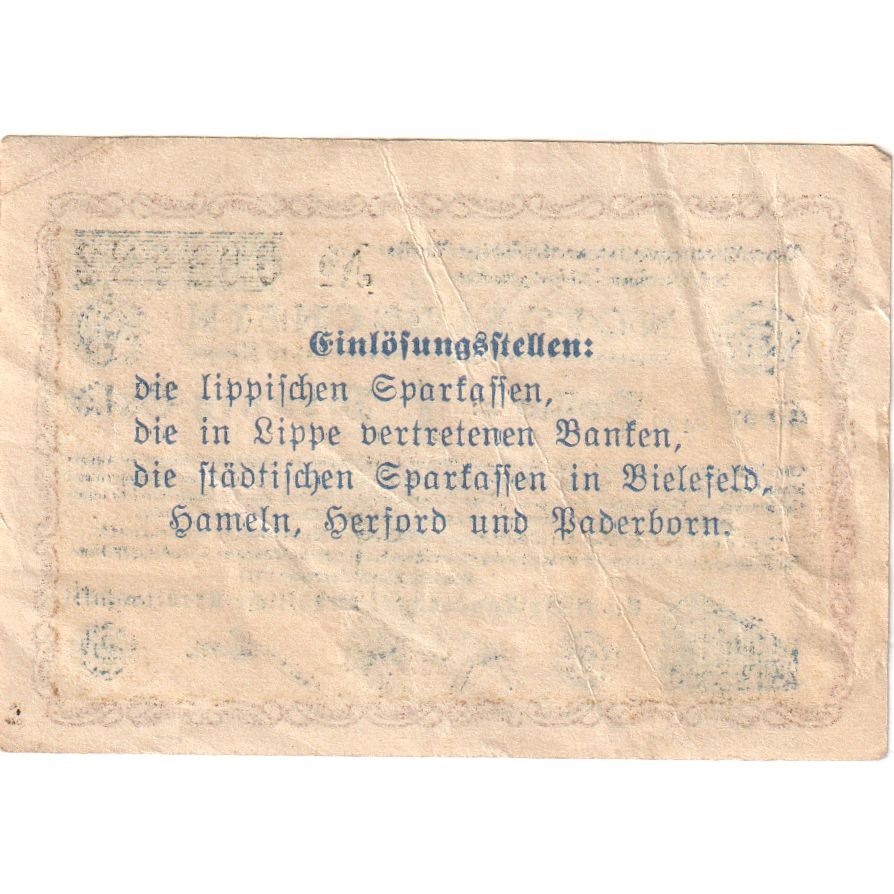 Germany, Detmold, 1 PFENNIG GOLD, 1923-11-03, EF(40-45)