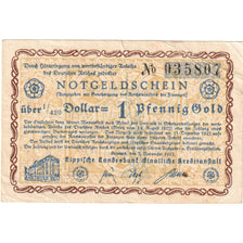 Germany, Detmold, 1 PFENNIG GOLD, 1923-11-06, VF(30-35)