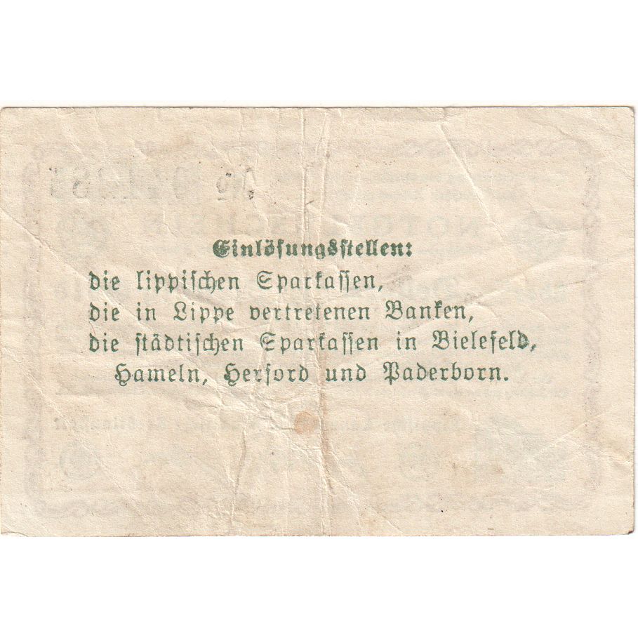 Germany, Detmold, 2 PFENNIG GOLD, 1923-11-03, VF(30-35)
