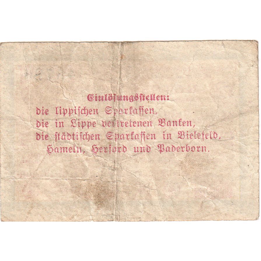 Germany, Detmold, 10 PFENNIG GOLD, 1923-11-03, VF(20-25)