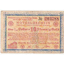 Germany, Detmold, 10 PFENNIG GOLD, 1923-11-03, VF(20-25)