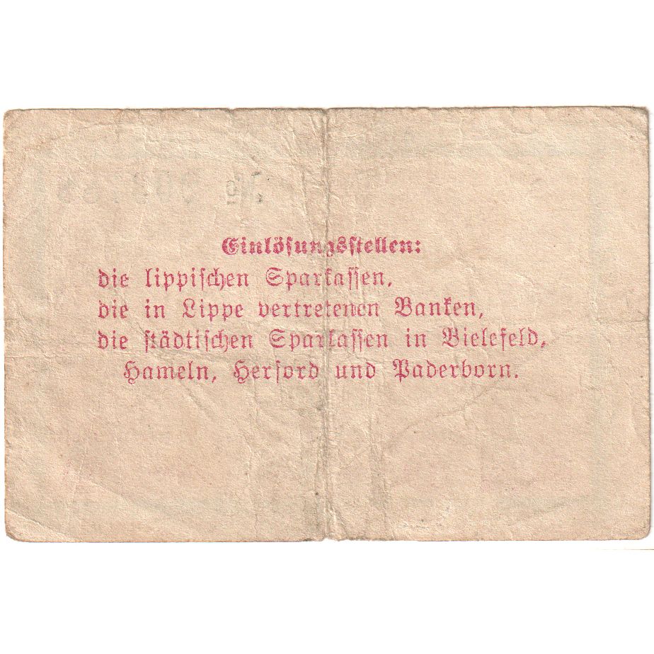 Germany, Detmold, 10 PFENNIG GOLD, 1923-11-03, VF(20-25)