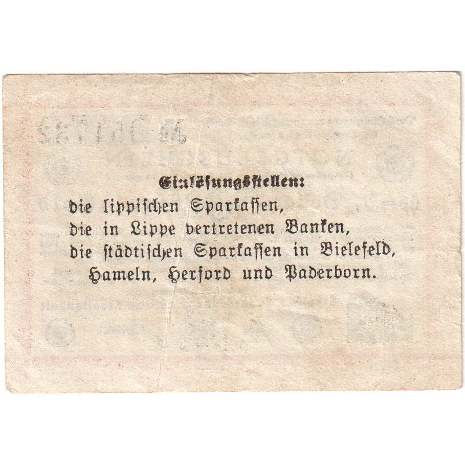 Germany, Detmold, 50 PFENNIG GOLD, 1923-11-03, EF(40-45)