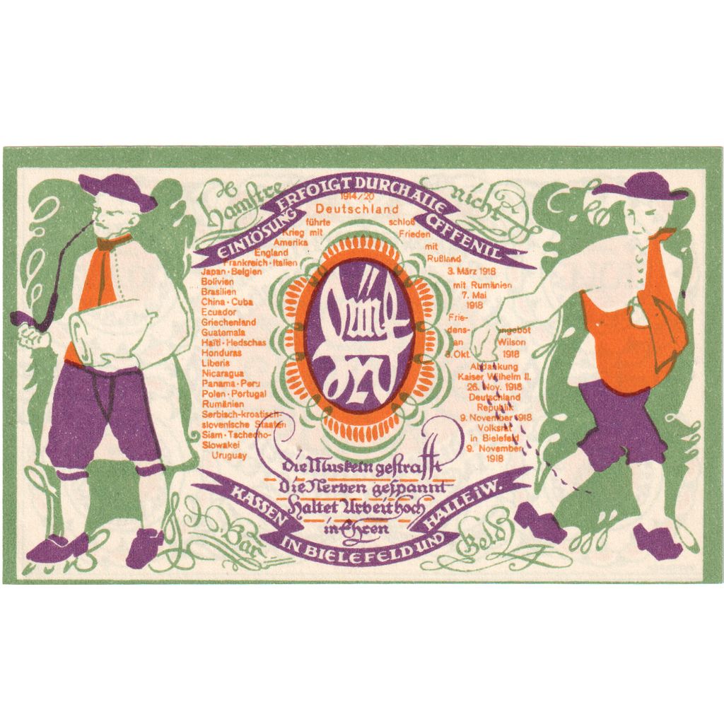 Germania, Bielefeld, 5 Mark, 1920-01-10, SPL