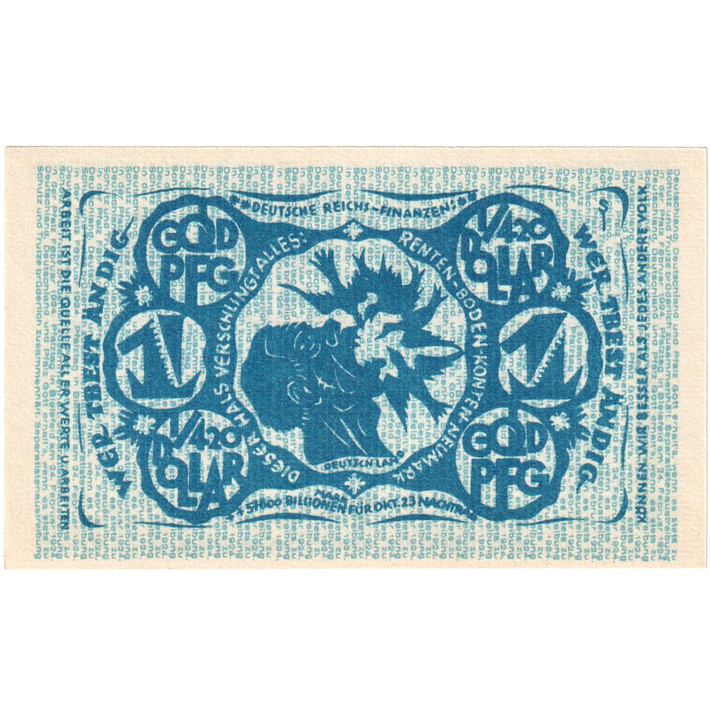 Duitsland, Bielefeld, 1 Goldpfennig, 1923-11-08, SUP, Grabowski:92